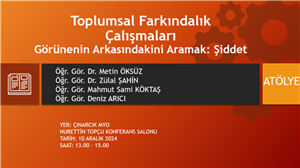 Toplumsal Farkındalık Çalışmaları- Görünenin Arkasındakini Aramak: Şiddet