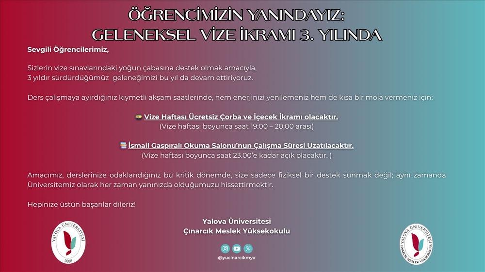 GELENEKSEL VİZE İKRAMI 3. YILINDA