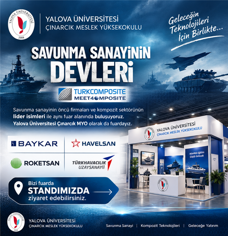 Çınarcık MYO Savunma Sanayisinin Devleriyle Aynı Fuarda