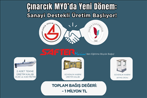 Yalova Üniversitesi’ne Safter Marine’den Üretim Desteği
